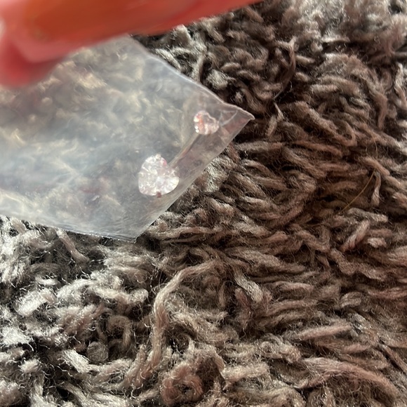 double heart shaped belly ring 💕INTERNALLY THREADED NEVER WORN💕 - Picture 3 of 4